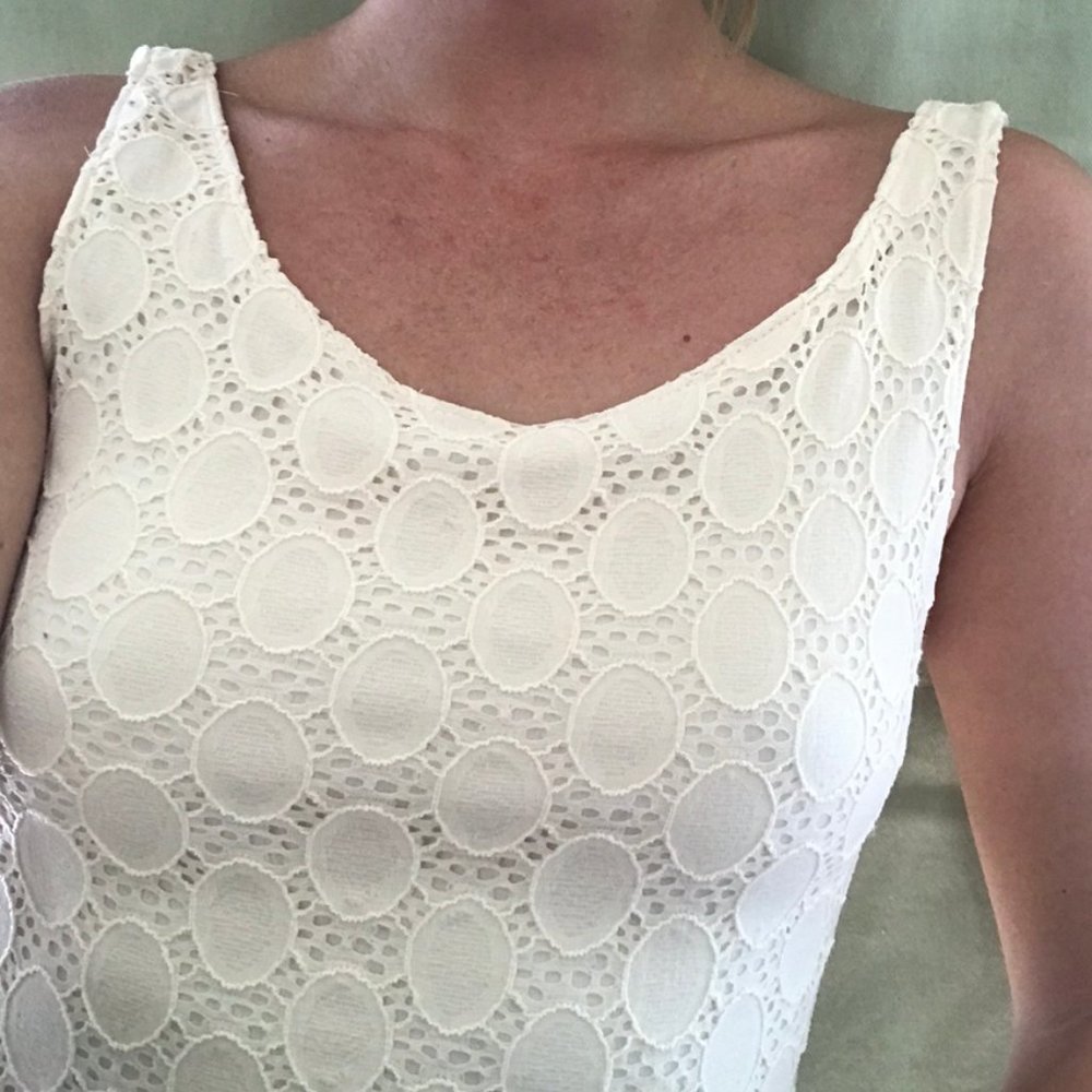 Offwhite Tea Party BodyCon - Picture 4 of 4